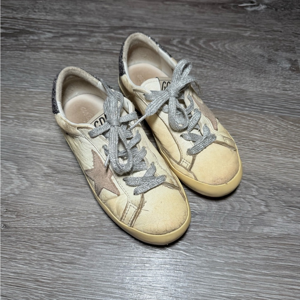 Golden Goose Kids Sneakers in Cream and Brown